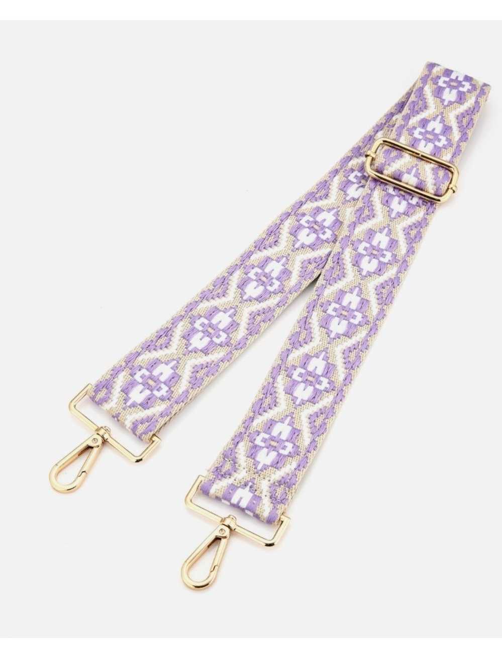 Purple Purse Crosabody Strap Aztec Bag Strap / Lilac